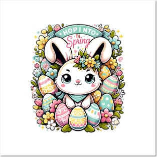 Spring Bunny Festive Easter Design Posters and Art